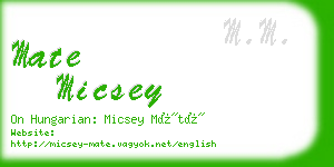 mate micsey business card